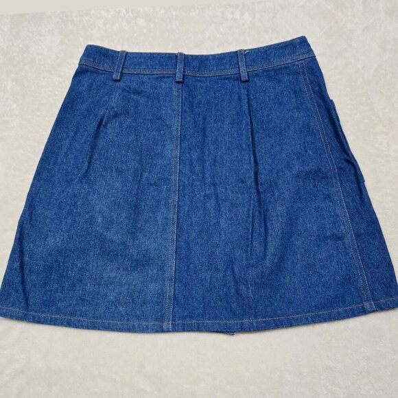 JOA Denim Mini Skirt – Button Front, Dual Pockets, Y2K Utility – Sz S EUC - Picture 6 of 9